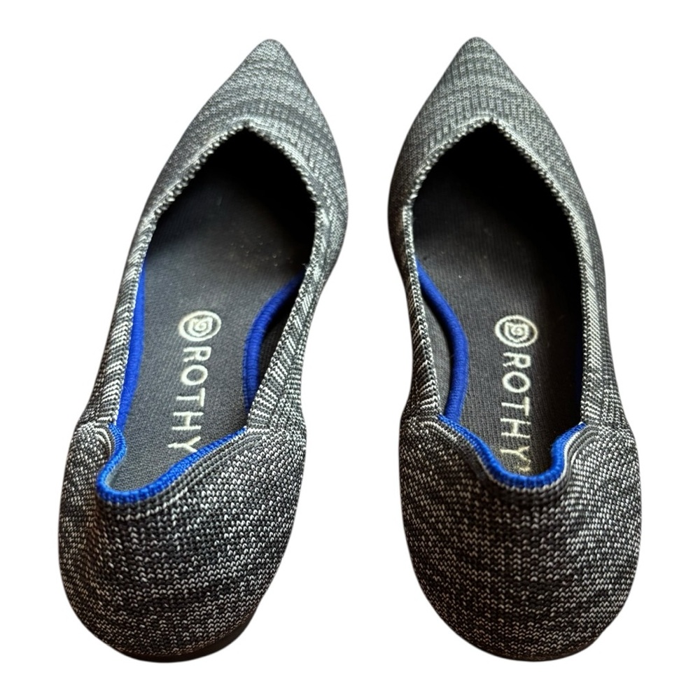Rothy's Granite Black Flats Sleek Modern Loafers Women’s Size 9 - Picture 9 of 12